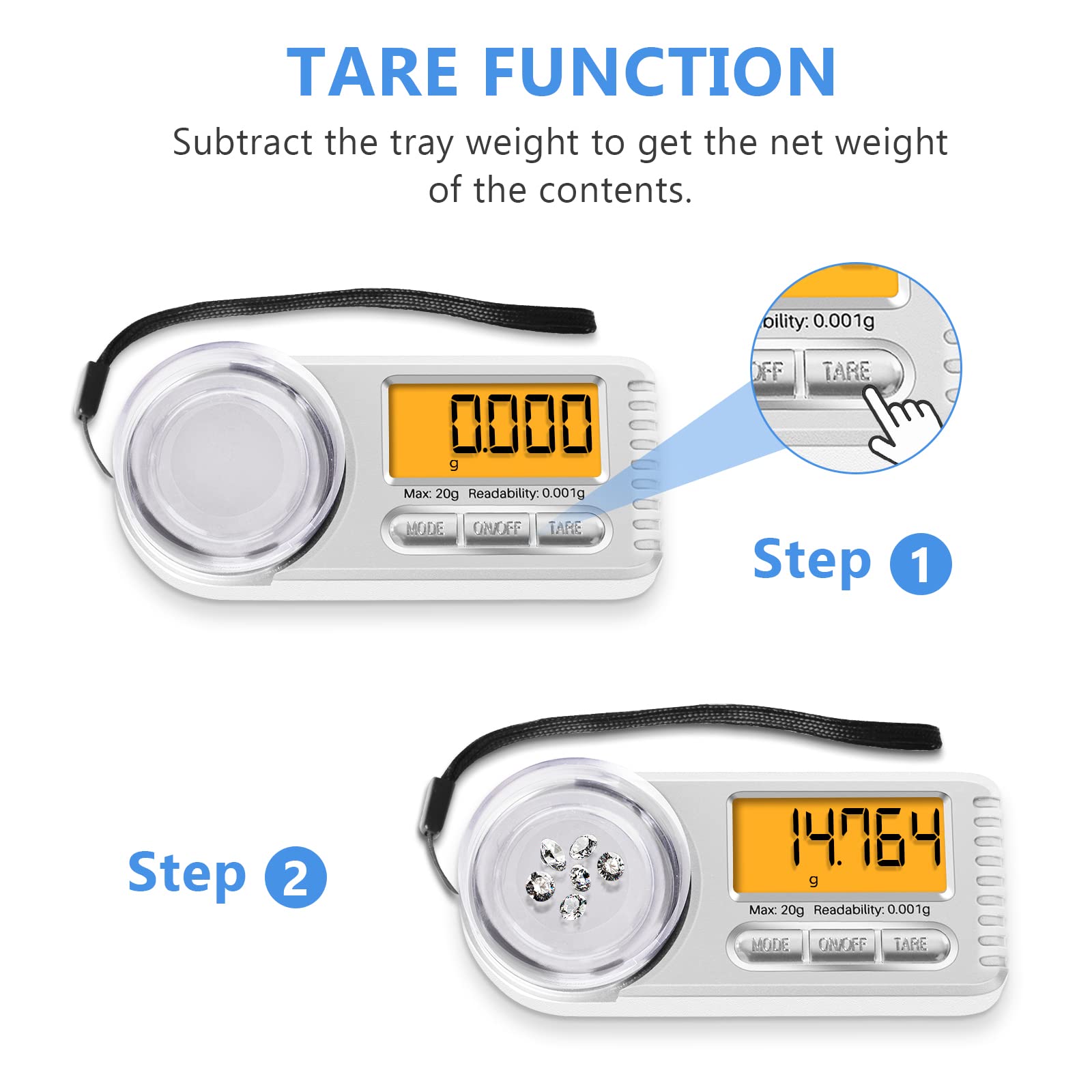 Mini Milligram Scale - 20g Precision for Gold & Gems -4 Mini Milligram Scale - 20g Precision for Gold & Gems -4