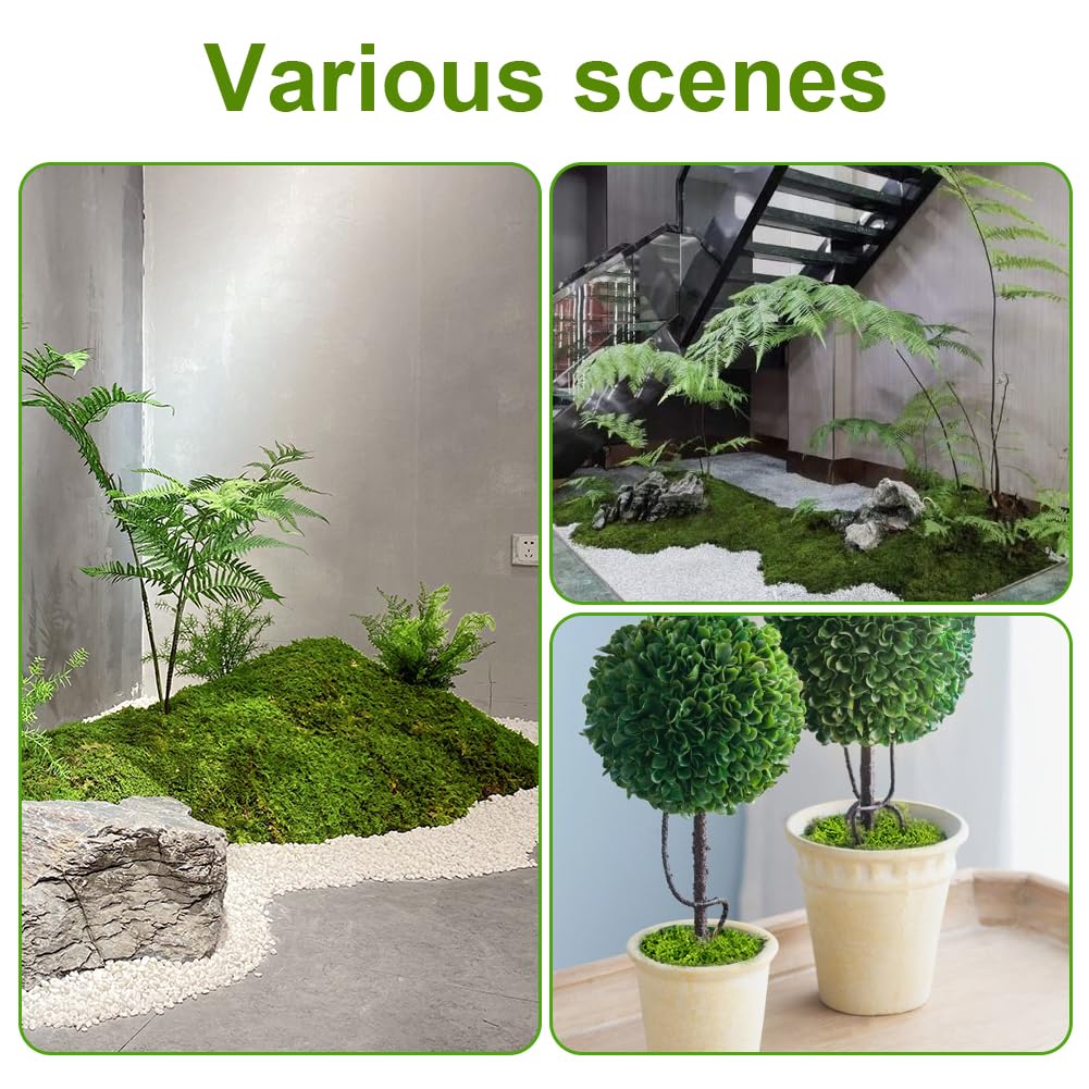 OFFCUP 50G Musgo Artificial, Espuma Artificial Decorativa para Bricolaje Presentación de Mesa Arreglos Florales Jardín de Hadas y Decoración de Bodas (Verde Claro)