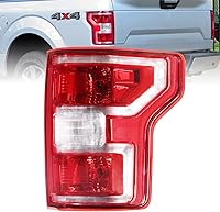 BOINE Right Passenger Side Tail Light for 2018-2020 Ford F-150 | Bulb & Harness Included | Replaces JL3Z13404H | Chrome Clear Lens
