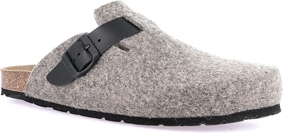 ciabatta uomo feltro grigio royal retro   Calzature Mai