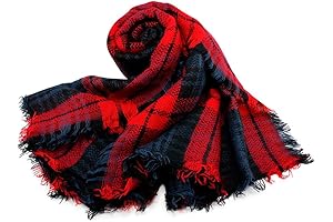 Cozy Large Trendy Womens Warm Fall Winter Plaid Blanket Scarf
