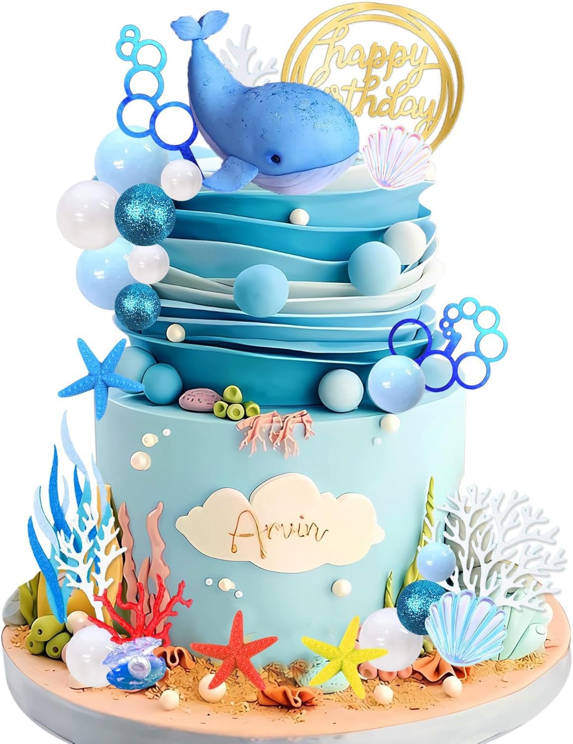 Unter Dem Meer Kuchen-Topper Set – Taucher & Meeresmotive – Deko Für Baby Shower, Geburtstag, Ozean-Party