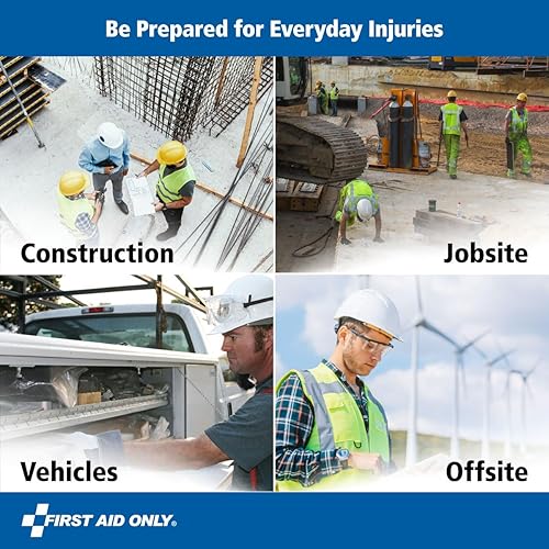 Miniatura 5 de First Aid Only Kit de primeros auxilios para contratistas de 178 piezas 9302-25M