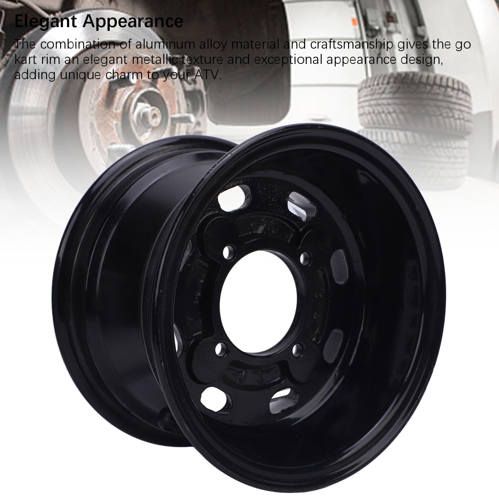 Cerchione ATV Cerchione da go kart in lega di alluminio da 8 pollici Look elegante Prestazioni migliorate per carrello da quad bike Leggero e durevole