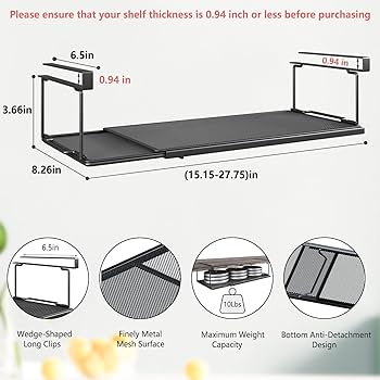 Expandable Hanging Basket Kitchen Organizer Shelf Storage Rack Under Shoe Cabinet Wardrobe Bathroom Storage Net Basket