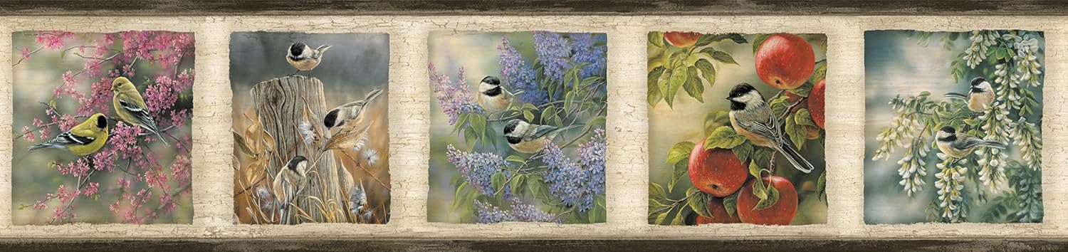 Chesapeake TLL01571B Springfield Wallpaper Border, Black