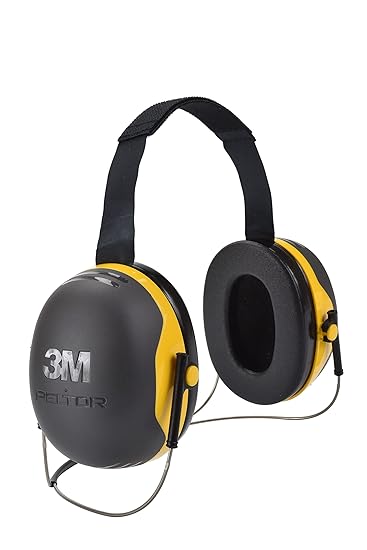 3M Behind-The-Head, Black Yellow, Medium
