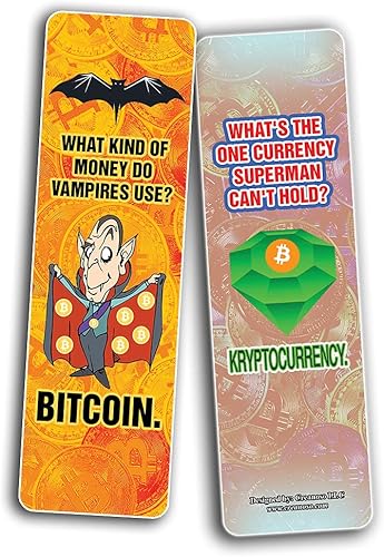 Miniatura 7 de Creanoso Divertidos marcadores de criptomonedas Bitcoin (5 juegos x 6 tarjetas)  Paquete de ahorro de valor, regalos de fiesta e incentivos para