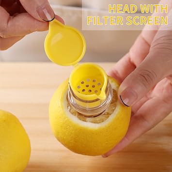 2PCS Lemon Squeezer, Screw Top Lemon Squeezer, Manual Lemon Juicer, Labor Saving With Unique Filter for Oranges, Citrus, Limes and Other Various Citrus Fruits for Cocktails Drinks