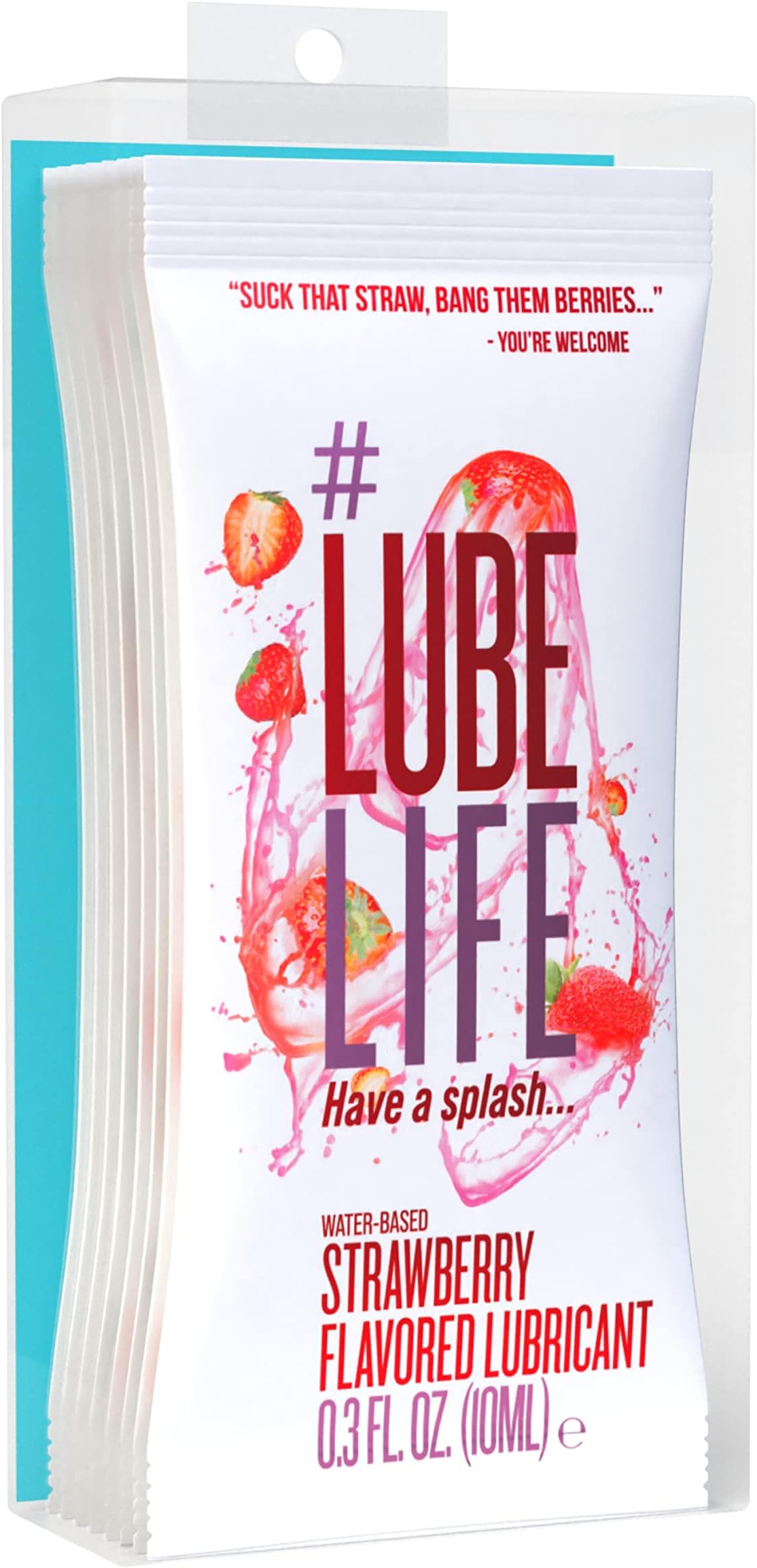 LUBELIFE Flavors Pack, Water-Based Flavored Personal Lubricants 8 x 0.3 Oz - Strawberry, Watermelon, Birthday Cake and Pina Colada lube for Men, Women and Couples, Made Without Added Sugars