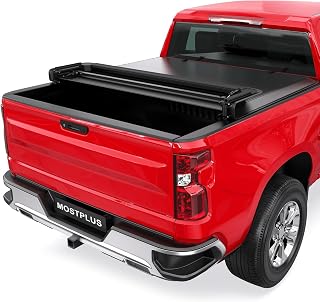 MOSTPLUS Quad FOLD Soft 6.7FT 79.4 in Truck Tonneau Cover Compatible with 2019-2025 2026 Chevy Chevrolet GMC Sierra Silverado 1500 New Body Style Four Fold On Top w/o Multi-Flex Tailgate