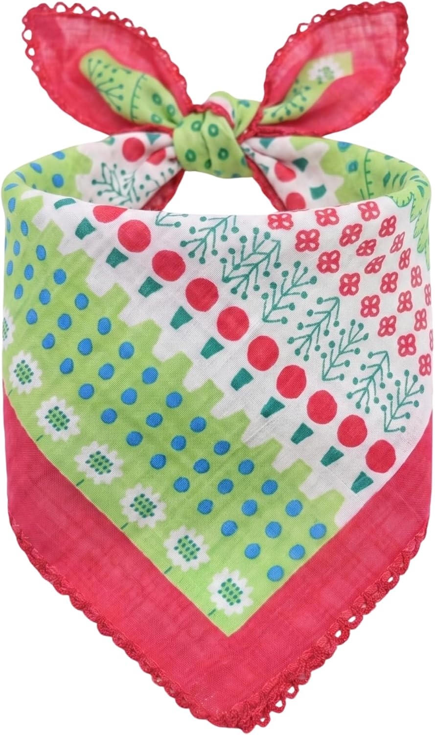 Soft Cotton & Viscose(Bamboo) Floral Bandanas, Hair wrapper, Headband, Handkerchief, Hair scarf, Neckerchief, 21”X21”