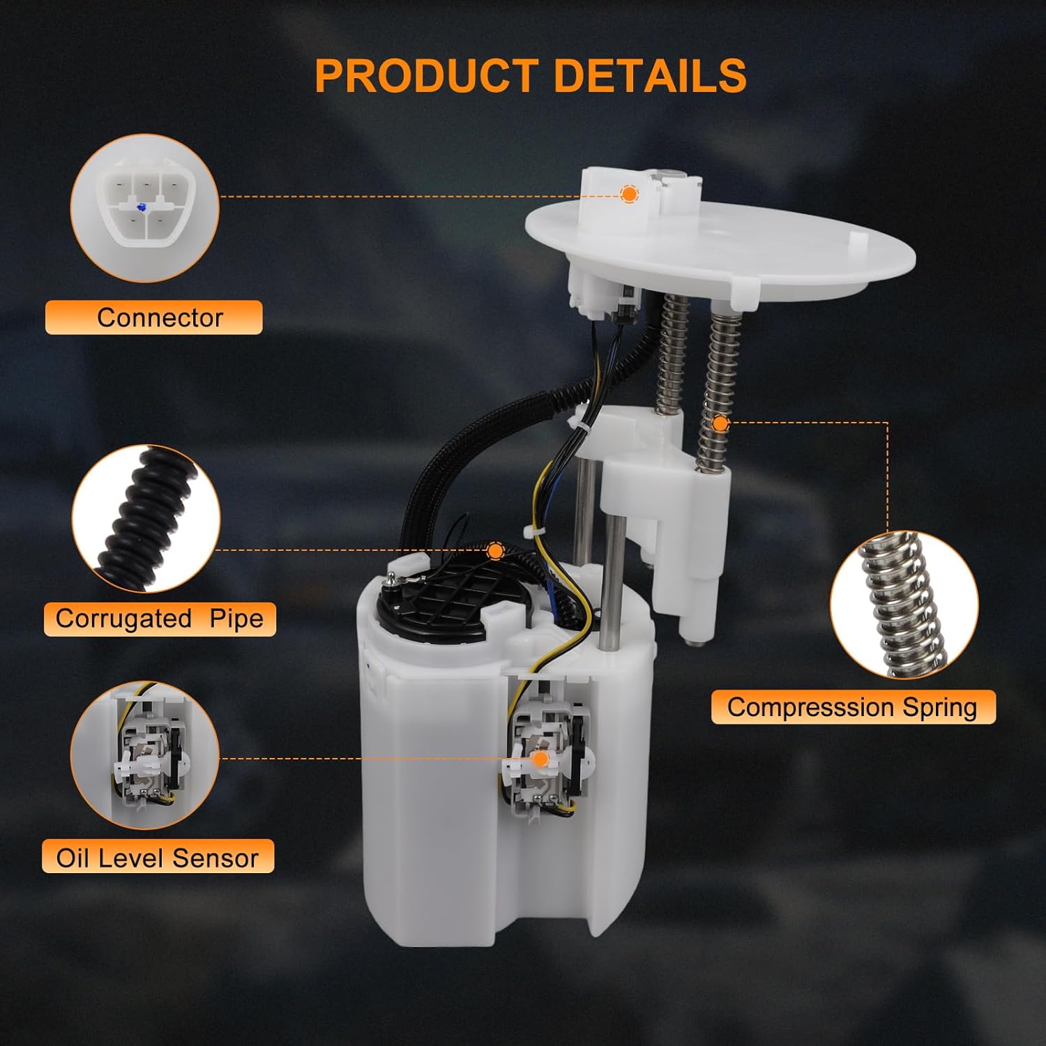 Fuel Pump Module Assembly Compatible with 2010-2015 forToyota Prius & Prius Plug-In 1.8L - Electric Fuel Pump Replacement 77020-47081 SP9054M E9005M
