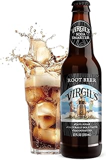 Virgil's Root Beer Handcrafted Soda Bottle (12 fl oz) - Bottled Root Beer Soda Crafted from 15 Roots & Spices - Perfectly Balanced, Rich, Creamy and Never Bitter Rootbeer made with Natural Cane Sugar