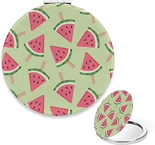 Cute Compact Mirror, Mint Green Watermelon Po...