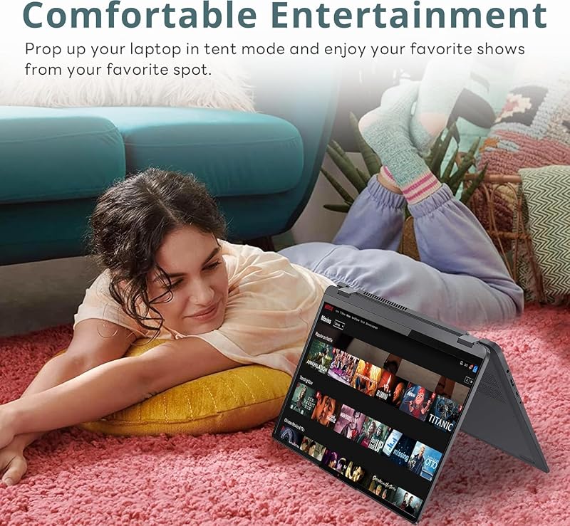 Lenovo IdeaPad 5 2-in-1 Convertible Laptop, 16" WUXGA IPS Touchscreen Display, Backlit Keyboard, Intel Core Ultra 7 255U CPU (12 Cores, 5.2 GHz), 32GB LPDDR5 RAM, 1TB SSD, WiFi 6, 1080P Webcam image 7