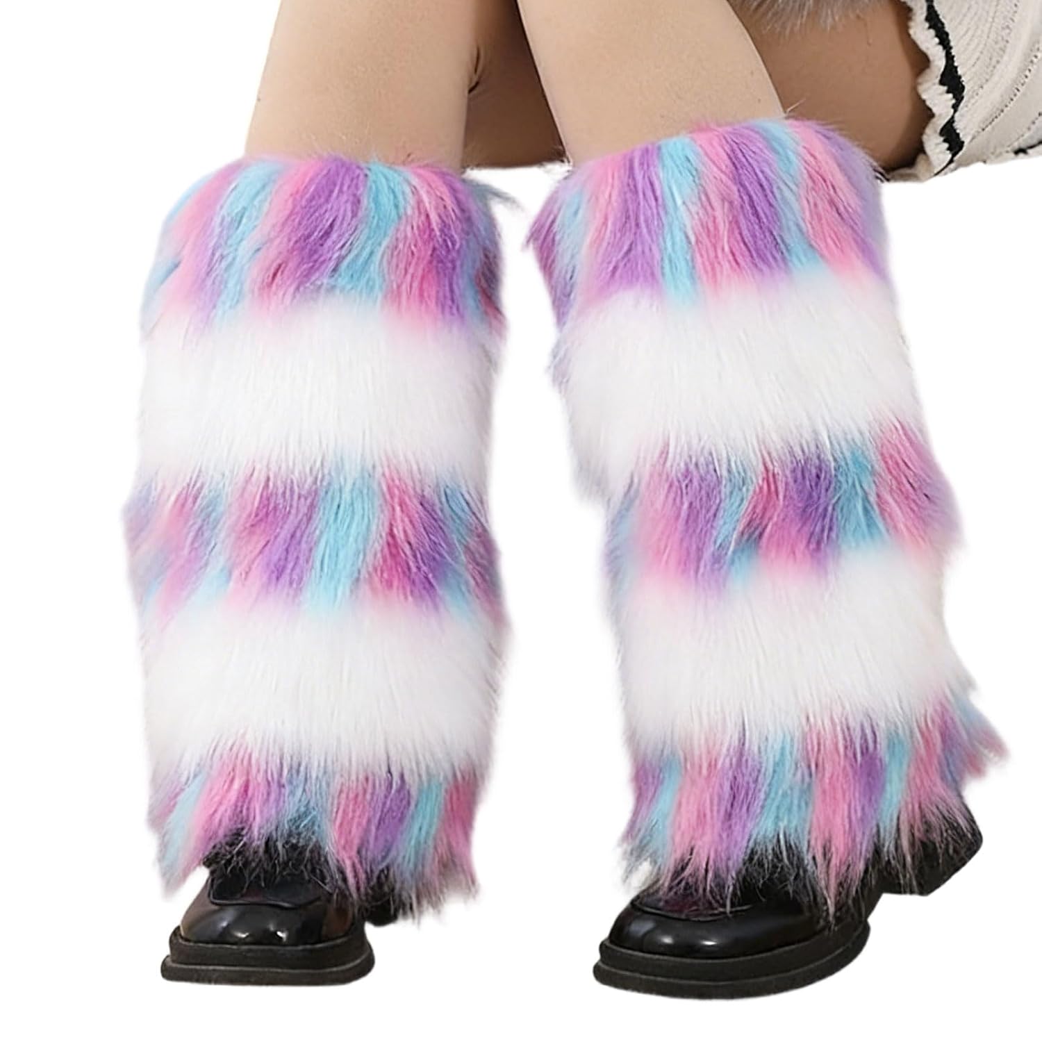 Knitted Leg Sleeves with Stylish Patterns, Plush, Section 1