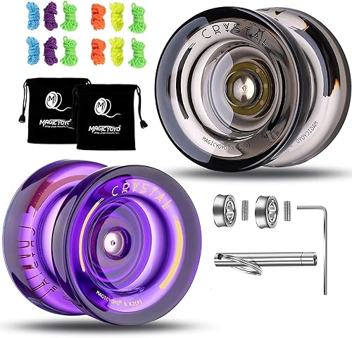 Miniatura 26 de MAGICYOYO K2 Cristal Yoyo Sensible para Niños Principiantes con Extra Rodamiento Yo Yo No Sensible, Yoyo Profesional de Plástico para Adultos+12