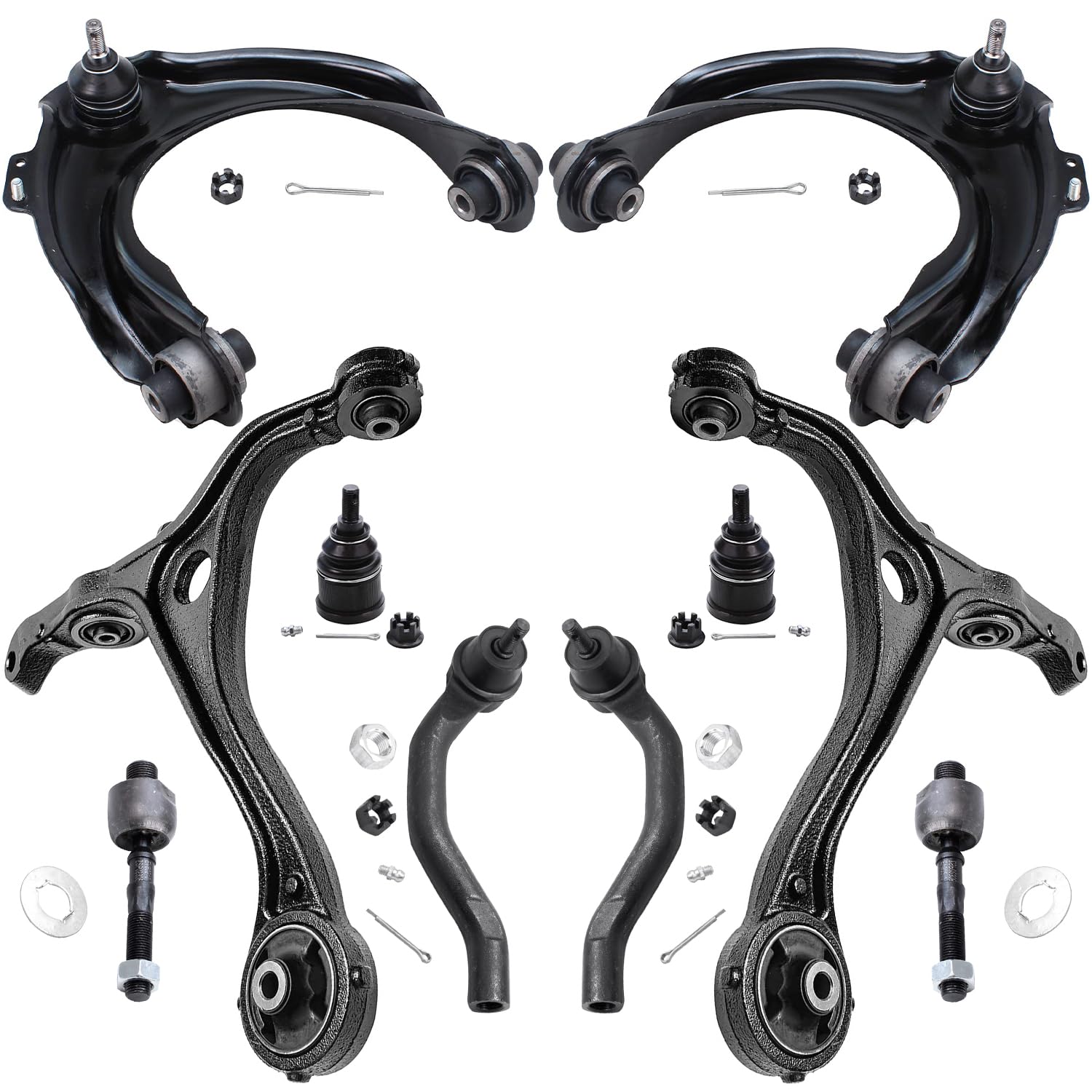 Detroit Axle - 10PC Front Upper Lower Control Arms w/Ball Joints