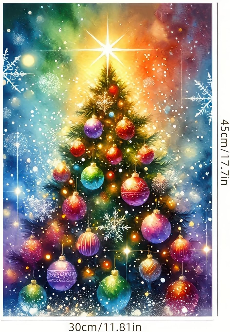 BlissYard Christmas Garden Flag 12x18 Inch Colorful Tree Yard Decor image 4