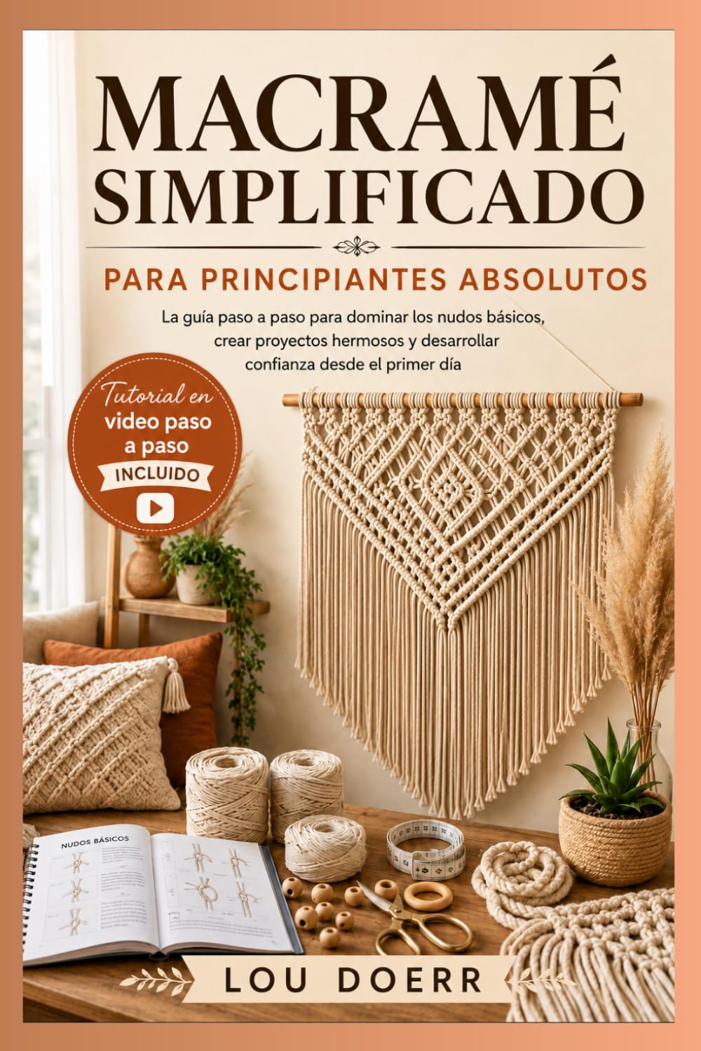 MACRAMÉ SIMPLIFICADO PARA PRINCIPIANTES ABSOLUTOS: La Guía Paso a Paso para Dominar los Nudos Básicos, Crear Proyectos Hermosos y Ganar Confianza desde el Primer Día