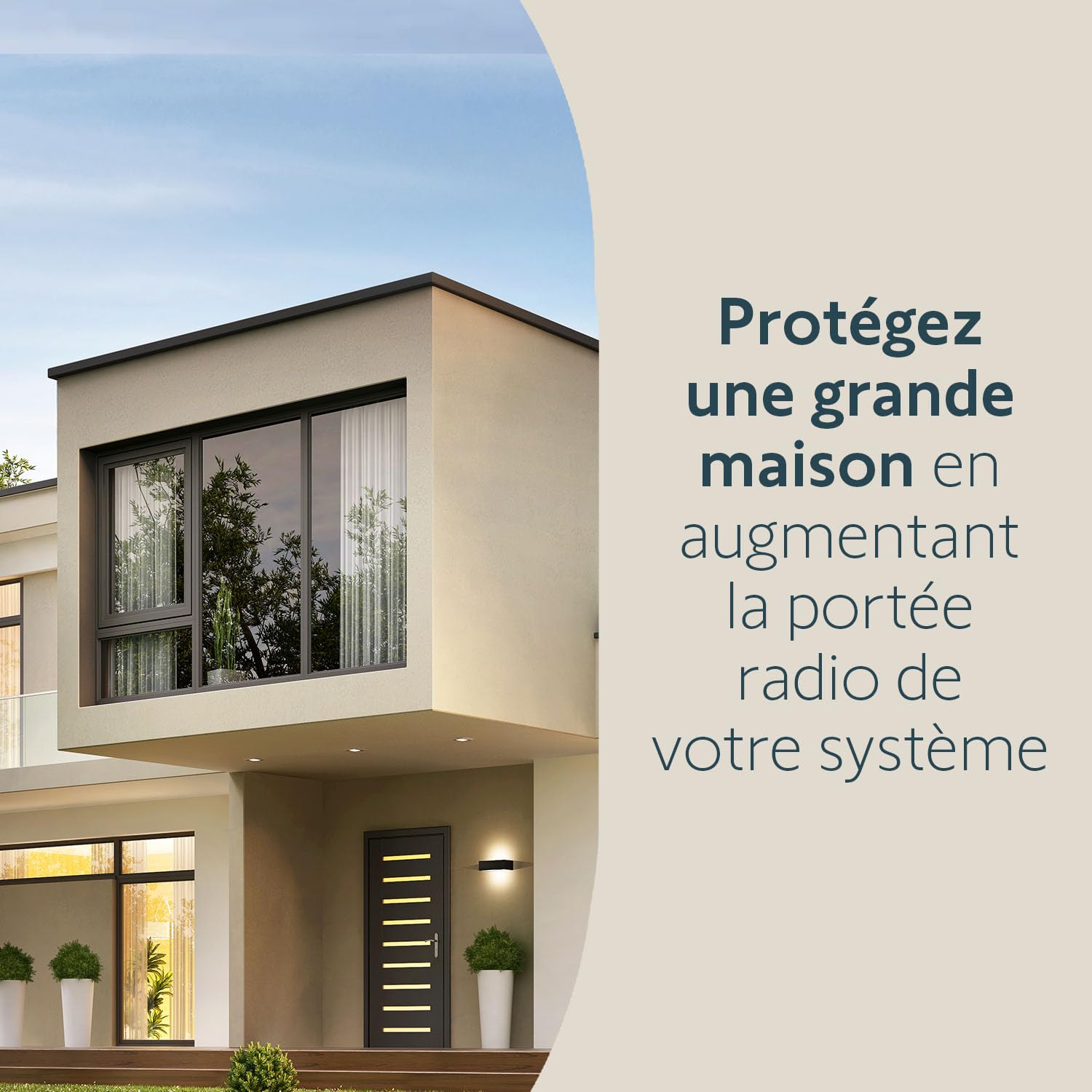 Somfy 2401495 - Relais radio Somfy Protect | Améliore la portée radio | Compatible Gammes Home Alarm (Advanced) et Somfy ONE (+), Blanc