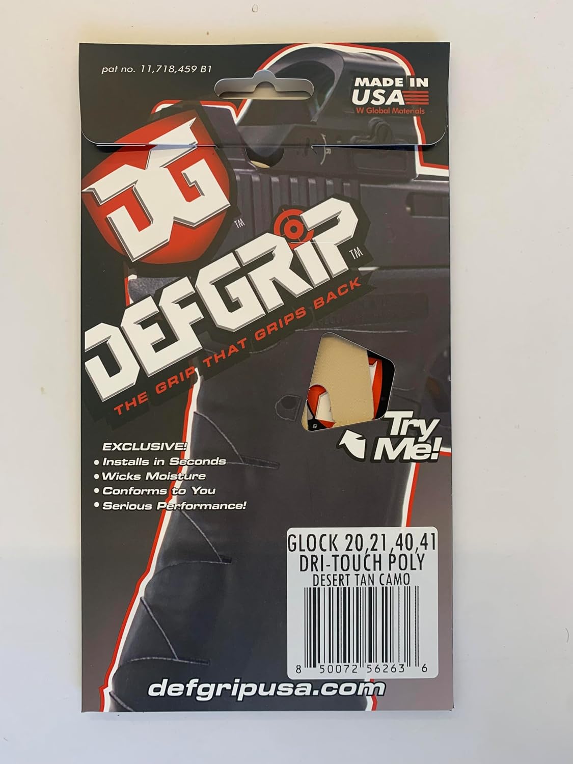Adhesive Grip for Glock 17, 19X, 20, 21, 22, 24, 31, 34, 35, 37, 40, 41, 45, 47, Fits All Gens & Backstraps, Textured Non-Slip Wrap