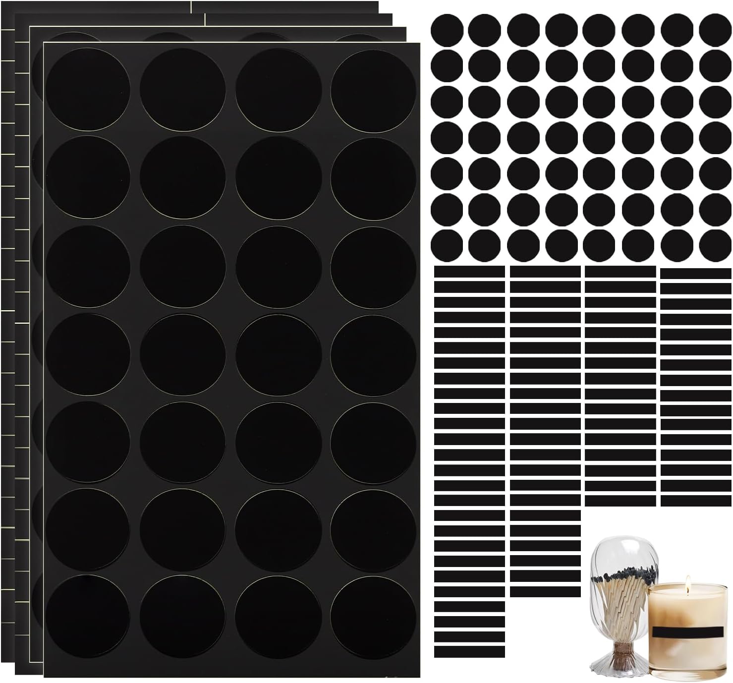 136 PCS Match Striker Stickers, Match Striker Paper with Adhesive, Ideal for Fireplace Matches