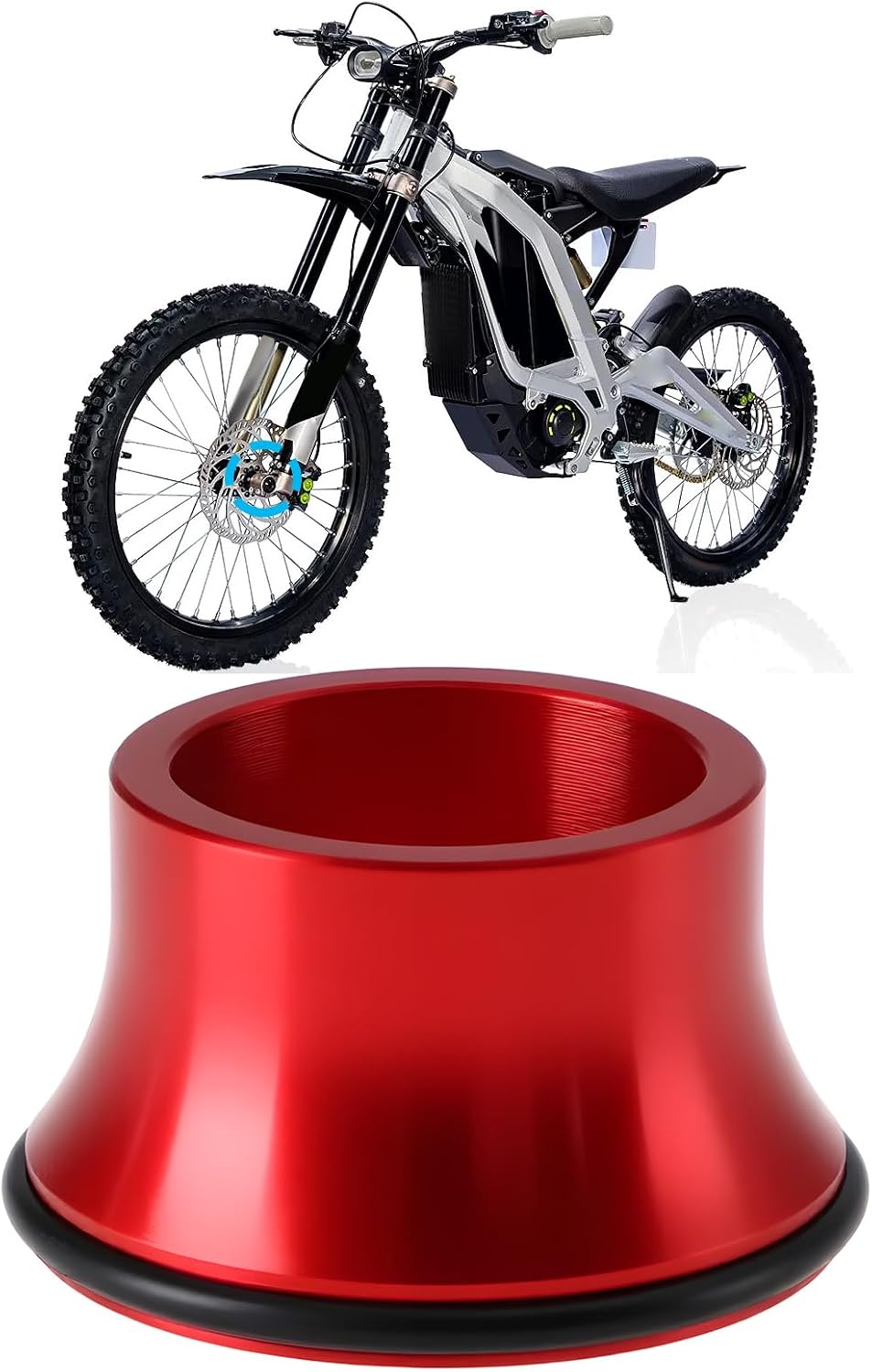1 Pair CNC Front Wheel Hub Spacers Aluminum Compatible with Sur-Ron Light Bee X LBX E-Bike, Red