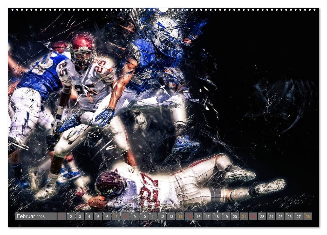 American Football - so cool (Wandkalender 2026 DIN A2 quer), CALVENDO Monatskalender: American Football, Teamsport der Extra-Klasse - beispiellose ... Kraft und Taktik. (CALVENDO Sport)