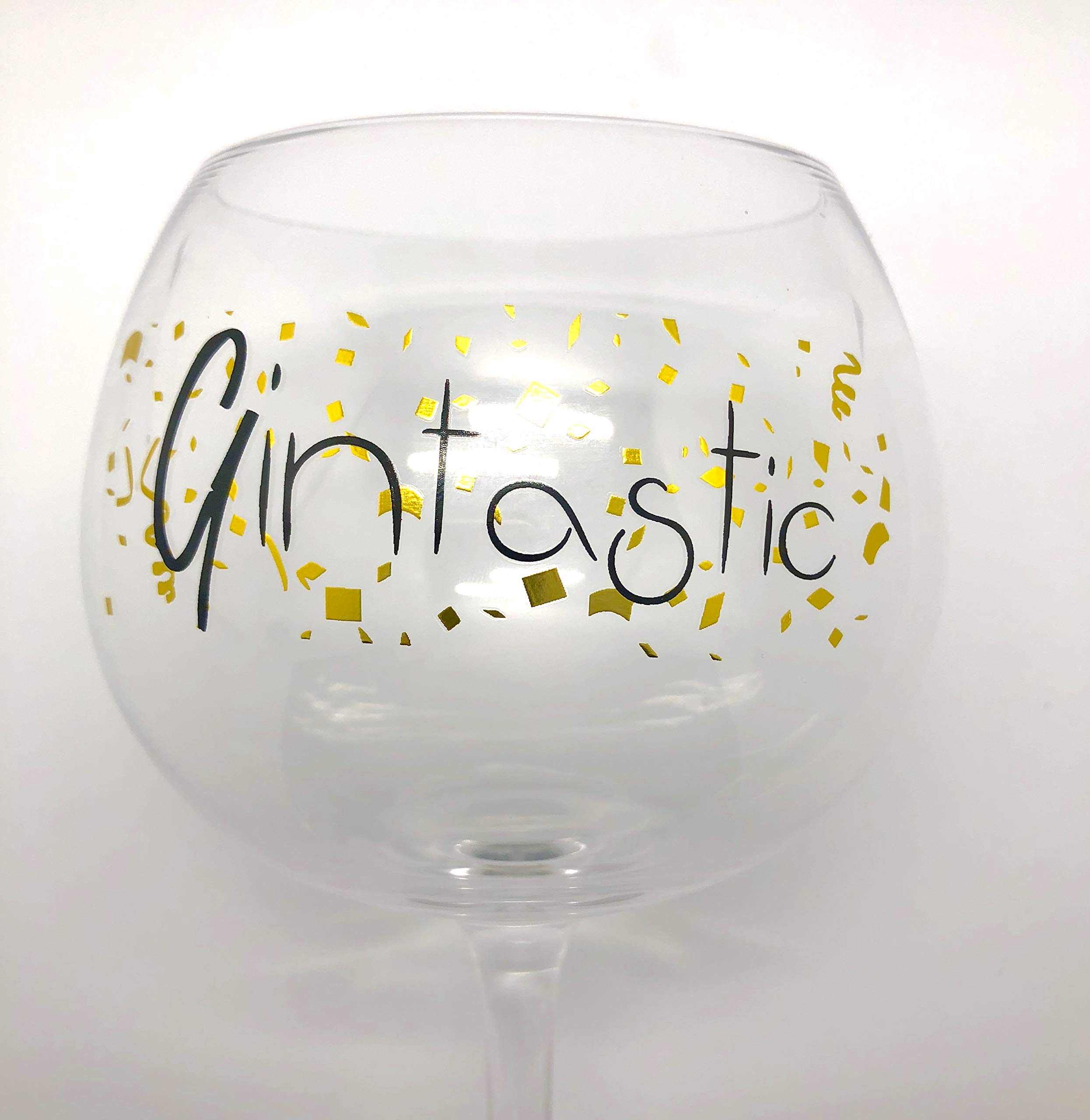 Gin Club, Gin Glasses Set of 2, Clear Glass, Large Handmade Balloon