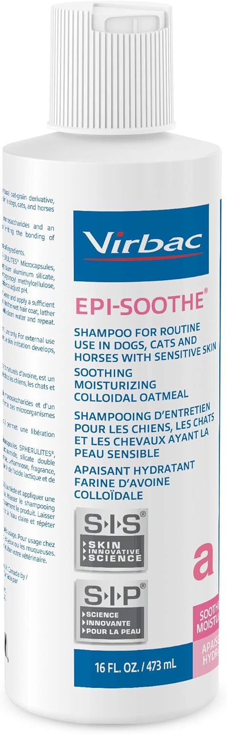 Virbac EPI-SOOTHE® Shampoo For Dogs, Cats & Horses (16 oz) - For Dry and Sensitive Skin
