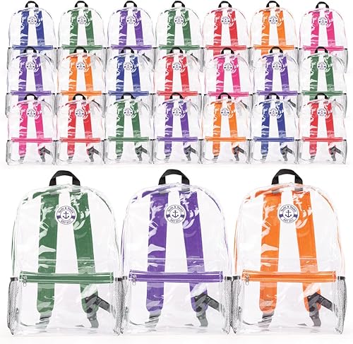 Miniatura 2 de Yacht & Smith Mochilas transparentes transparentes, a granel de 17 pulgadas ligeras al aire libre del gimnasio del viaje del bolso