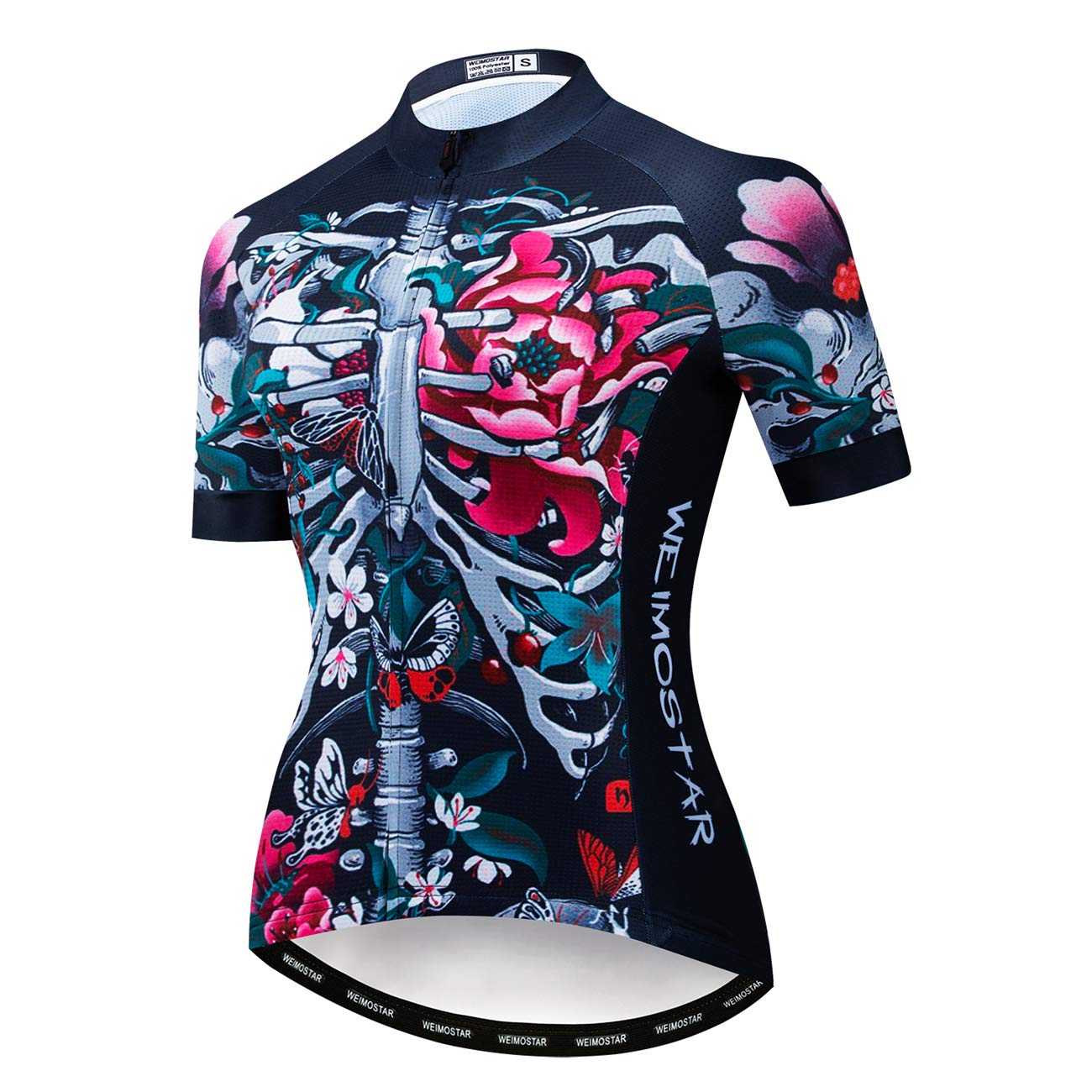 weimostar Fahrrad-Trikot für Damen, Mountainbike-Kleidung, Sommer-Rad-Top, kurzärmlig, MTB-Jersey, schnelltrocknend