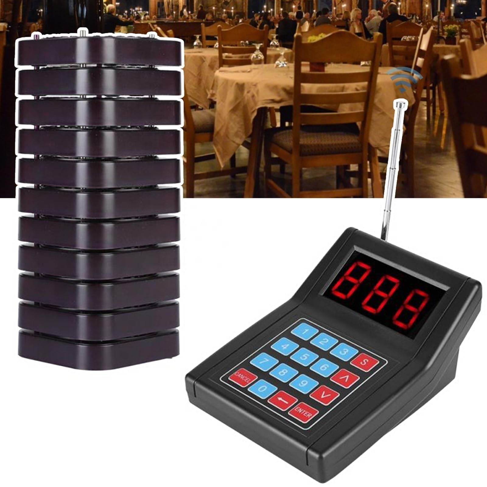 Téléavertisseur de restaurant pour terrasses de café et salles d'attente d'hôpital