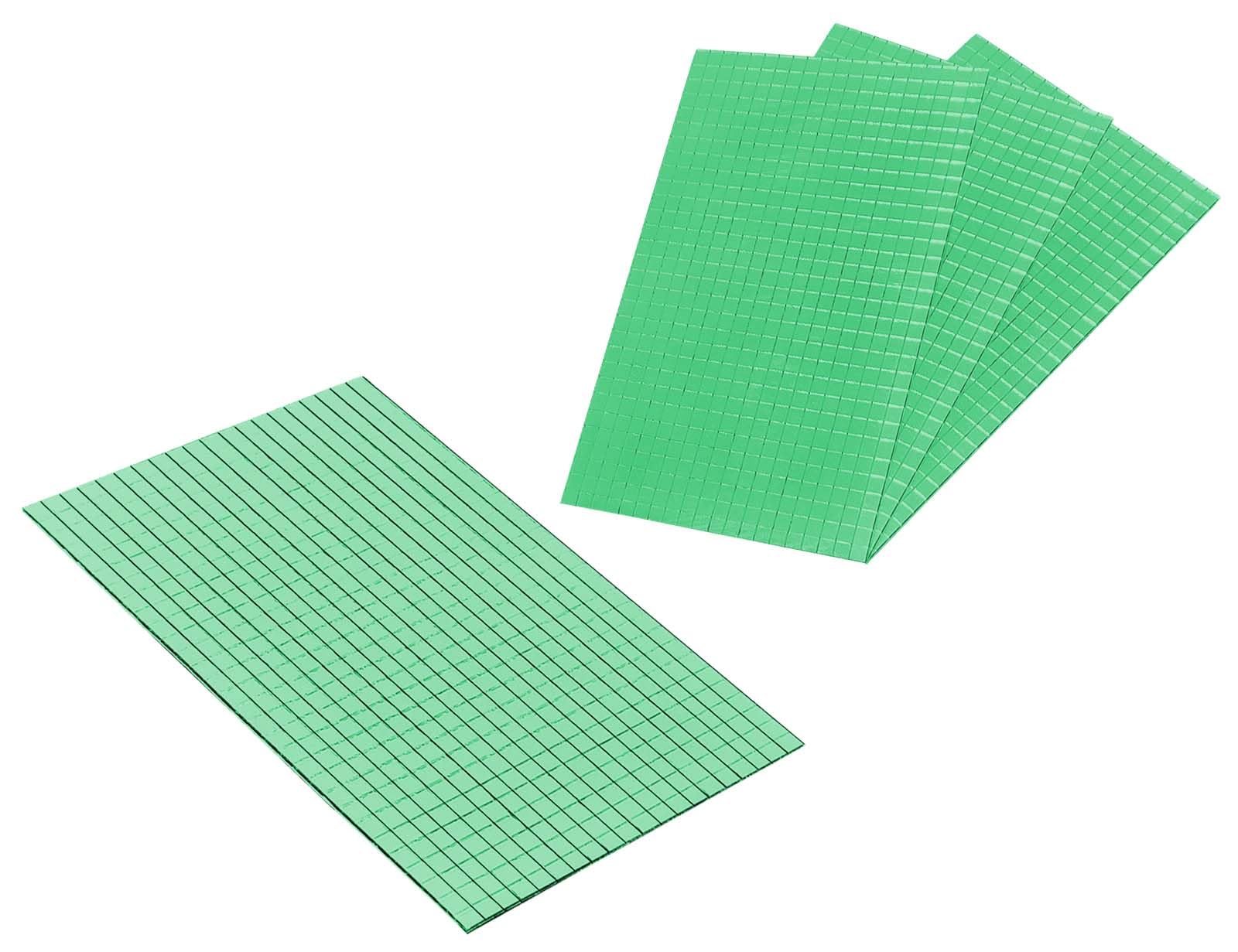 12000pcs Mirror Mosaic Tiles Square Glitter Glass Mosaics Self-Adhesive Backing Christmas DIY Art & Crafts Decoration, 5x5mm x 20sheets (Green)