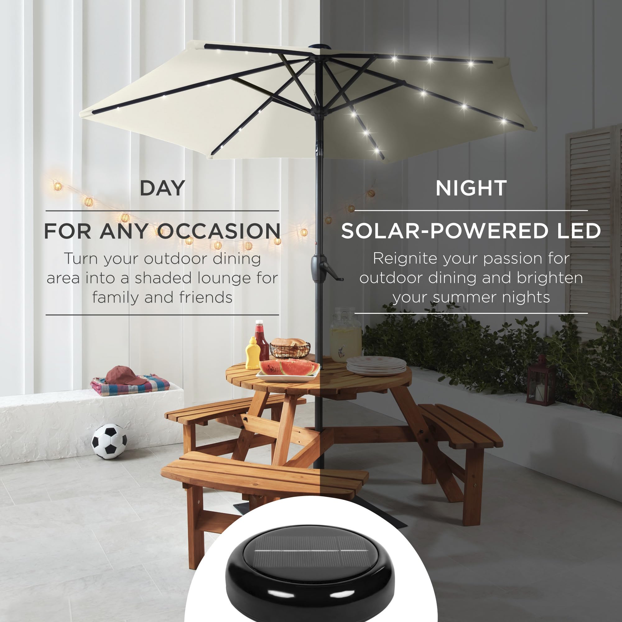 diy patio umbrella stand table How to Make an Easy DIY Umbrella Stand Side Table