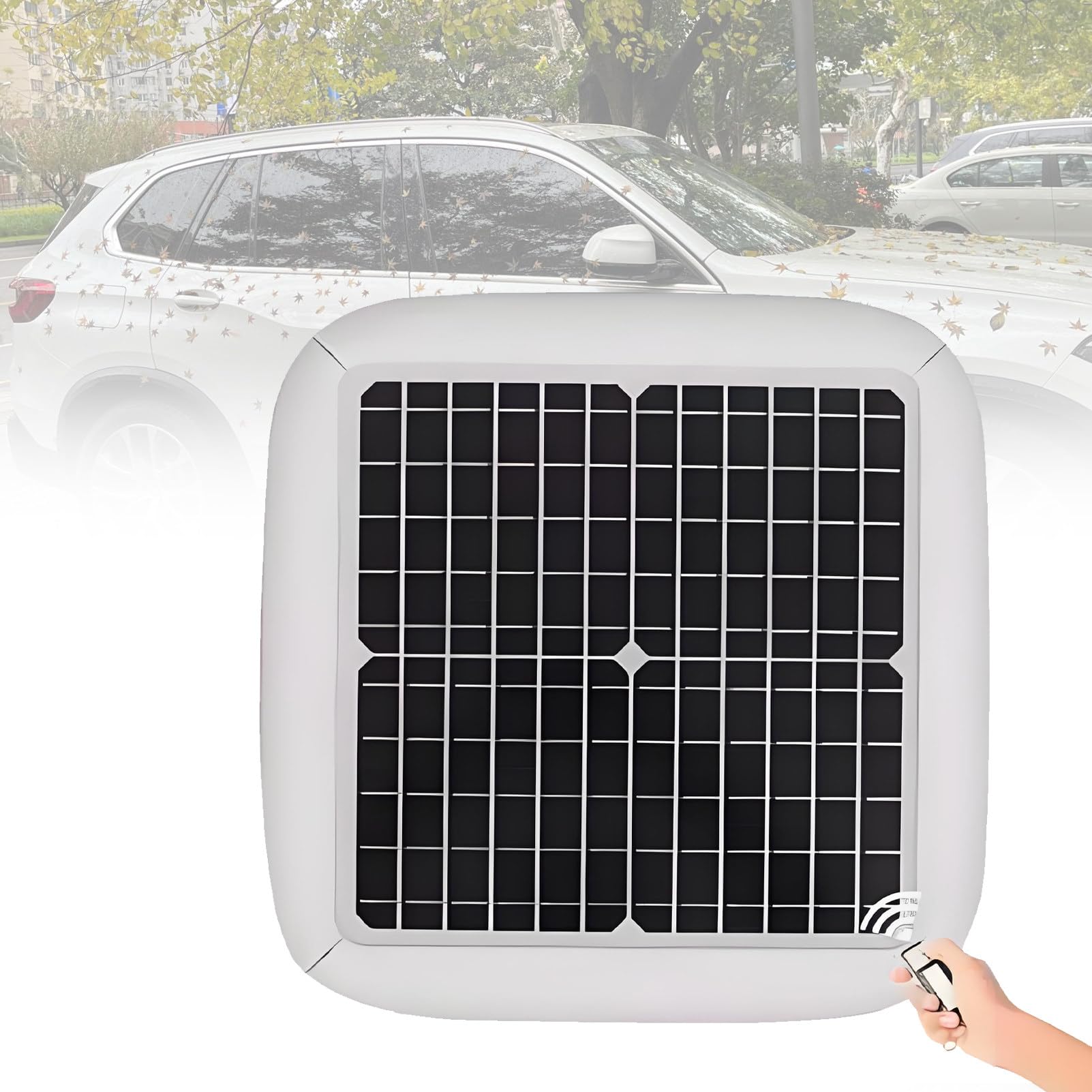 Ofyphth Solar Automatic Smart Car Cover, Electric Retractable Vehicle Shelter, Parking Canopy, with Remote Operation, Portable All Season Protection, with Anti-theft Device. White-YM