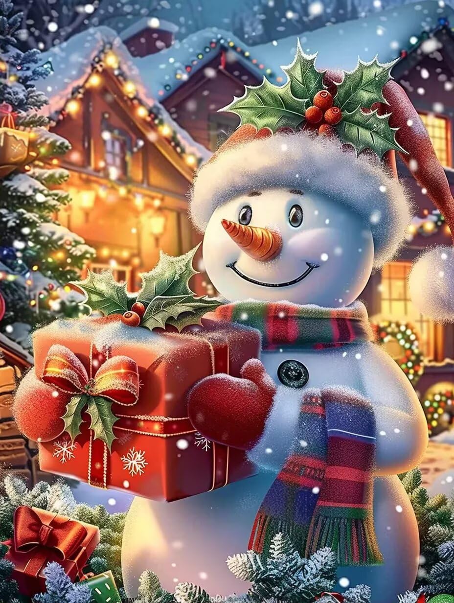 500 Piece Christmas Snowman Gifts Jigsaw Puzzles for Adults