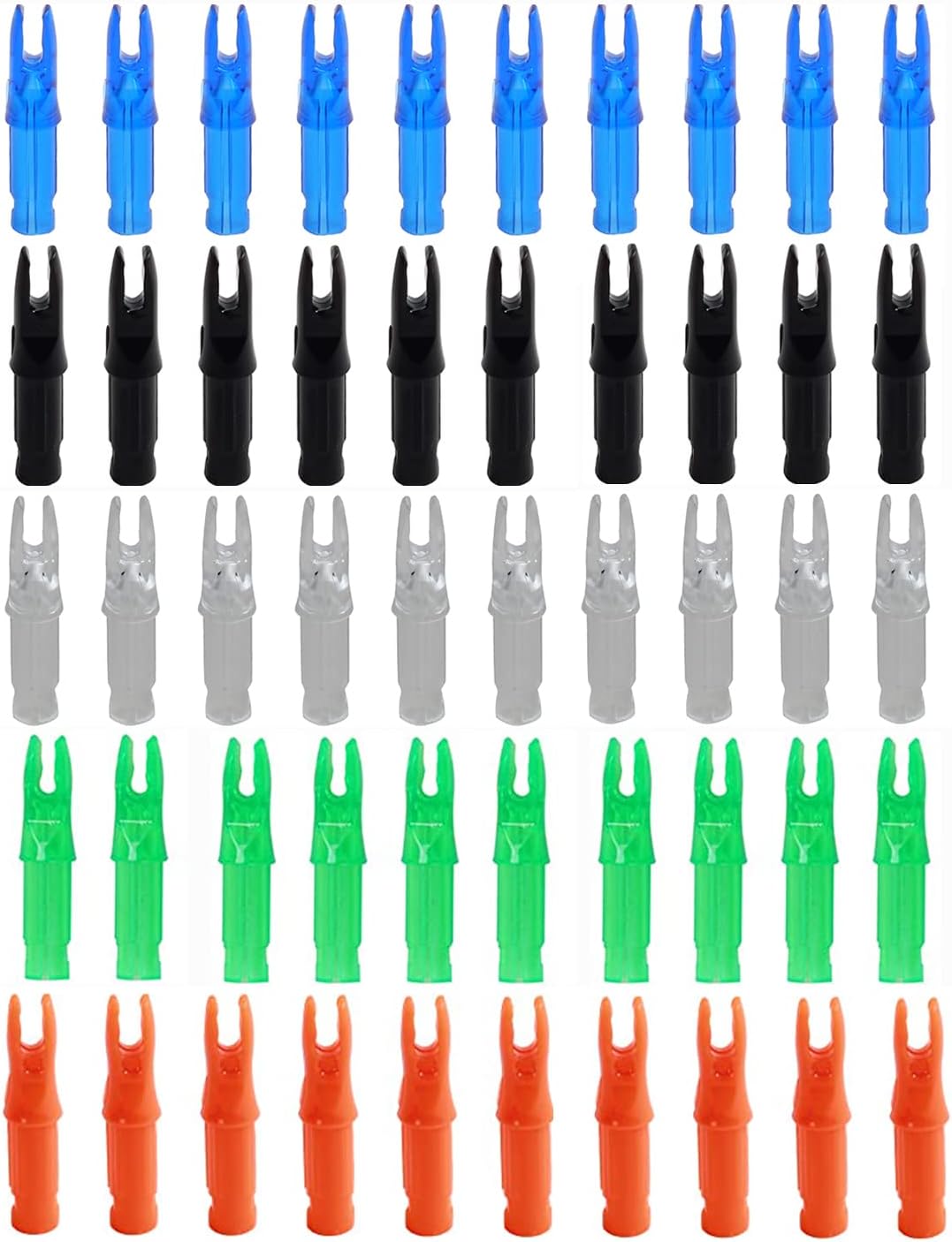 SOPOGER 50 Packs Archery Arrows Nocks - Arrow Inserts for Carbon Arrows .244/6.20mm Plastic Arrow Nocks for DIY Hunting Shooting