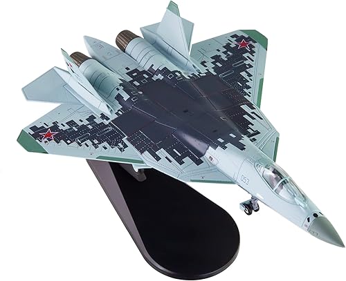 Fighter Jet Modelo 1100 Escala SU-57 Modelo fundido a troquel Aviones Modelo de aviones de combate Falcon Fighter Modelo pintado a presión Modelo de