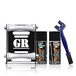 Grand Pitstop GRC Chain Clean and GRL Chain Lube (160 ml) with Blue Brush and Groller-Large