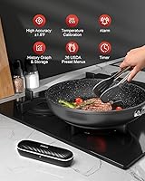 Vista 8 de Termómetro de carne Bluetooth inalámbrico para ahumador de 500 pies, termómetro digital para carne, inalámbrico, para asar a la parrilla, horno