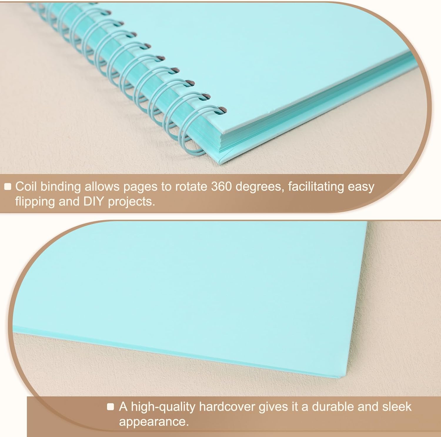 Scrapbook Album 12x12 Inches Photo Album Hardcover Kraft with Window Scrap Book Blank Memory Book for Baby Wedding Guest Book Couples Graduation Travel DIY Anniversary, 100 Pages LightBlue