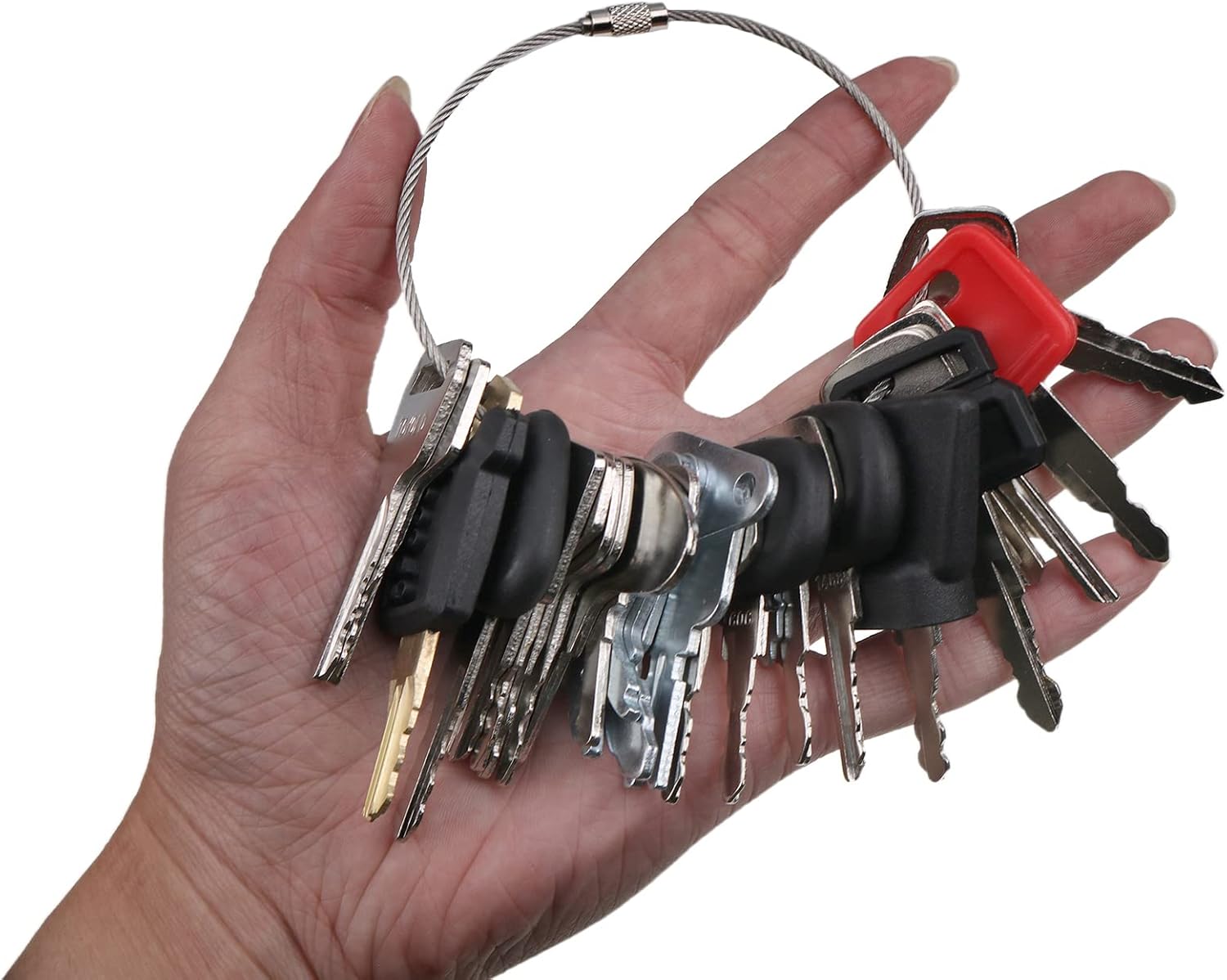 Solarhome 27 Heavy Equipment Construction Ignition Key Blank Set Equipment Keys Master Set for Komatsu Case Cat JCB Volvo Excavator Key Heavy Equipment Master Key Set