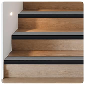 Black 36 Metal Stair Nosing, Heavy-Duty Aluminum Self-Adhesive Stair Edge Protector for Indoor/Outdoor Stairs, Non-Slip Tread Cover, L- Molding(36 x 1.2 x 2 in, 2Pcs)