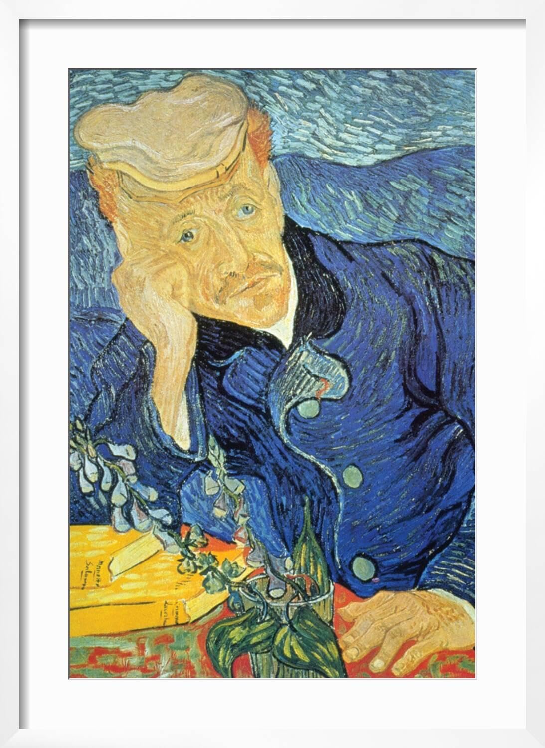 額装品/Dr Paul Gachet/ゴッホ/アート/インテリア/ポスター Amazon.com: ART.COM Wall Art Print Dr. Paul Gachet on White Frame