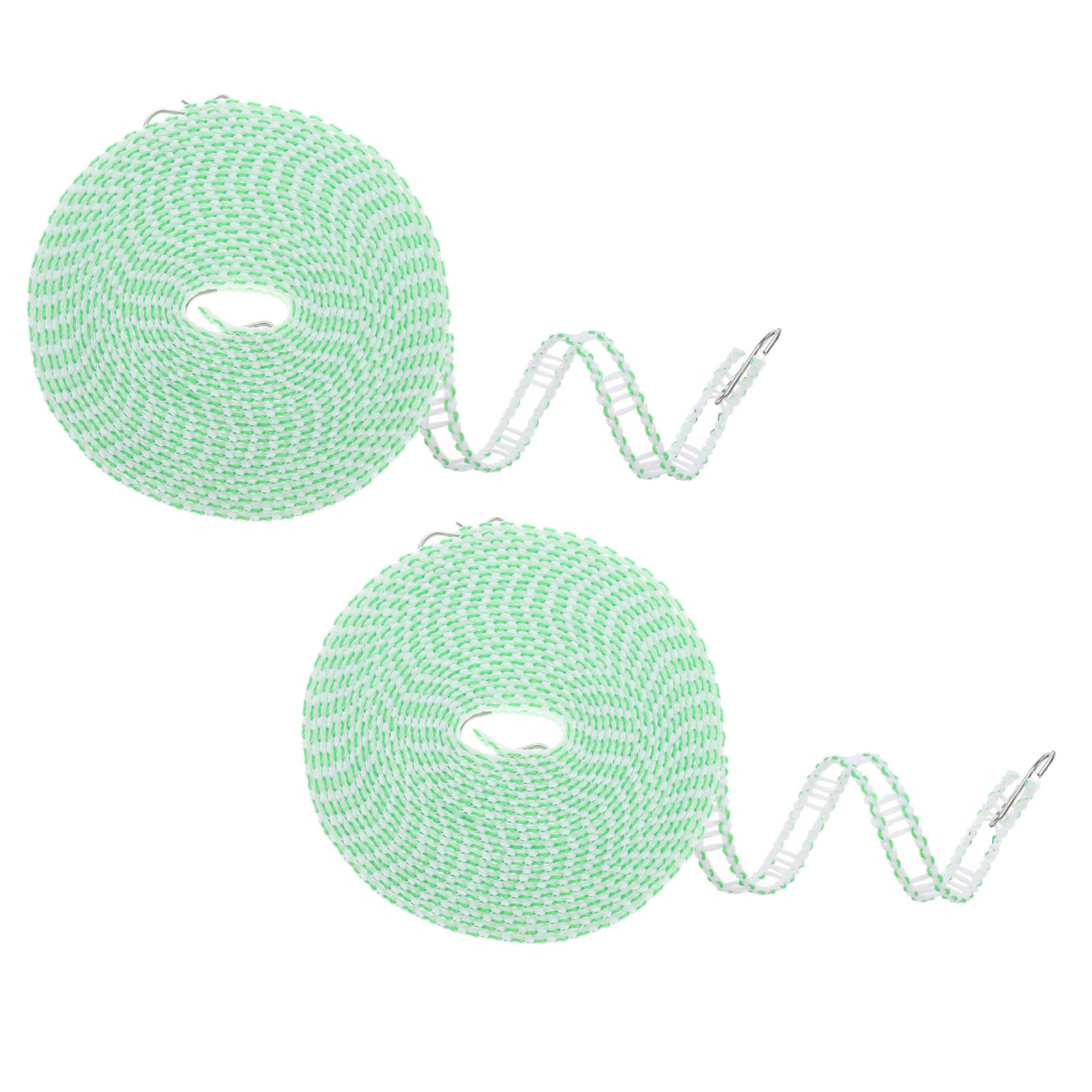 Queta Lot De 2 Cordes à Linge Portable Ligne De Corde Suspendus Pour Vacances Voyages Camping Balcon 180 Cm Avec 12 Pinces A Linge Et Boucle Coupe Vent