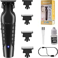 KEMEI Aparador de cabelo/barba profissional 2299 para barbeiro com l�mina T, recarreg�vel sem fio