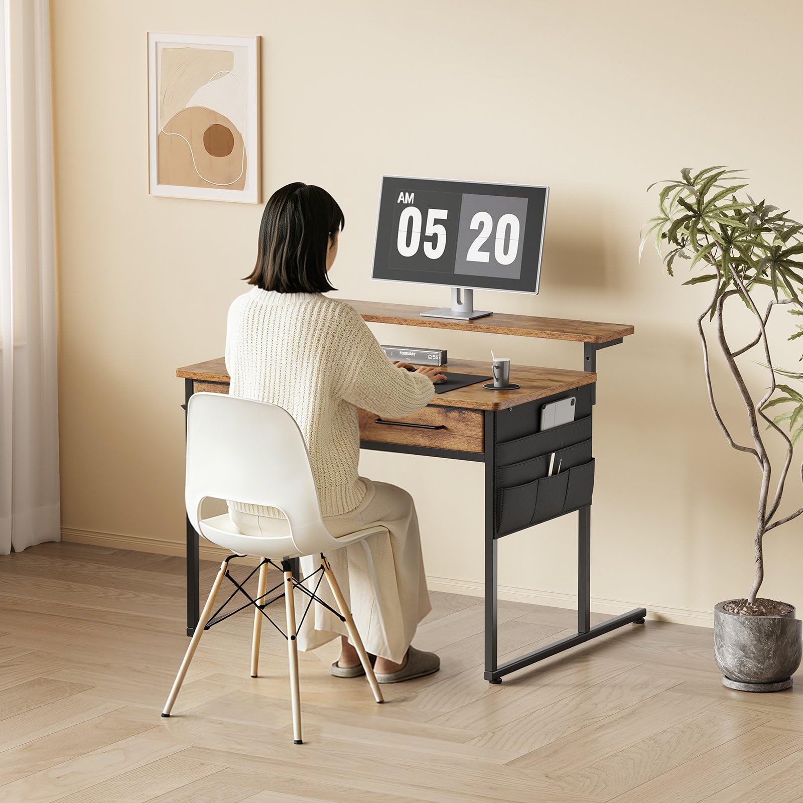 【人気商品】Maihail パソコンデスク引き出し付き 学習机 pcデスク 幅1 Amazon | Maihail パソコンデスク幅80cm コンパクト引き出し付き机 pc